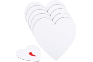 ‎HEALIFTY Healifty 5 x herzförmige Leinwandplatten zum Malen, Zeichnen, Heimdekorationen, 15 x 15 cm.