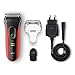 Braun Series 3 ProSkin 3030s Electric Shaver for Men/Rechargeable Electric Razor - Red