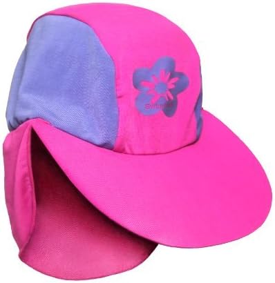Swimfree Girls Size Small Pink/Purple Sun UV Protective Beach Safari Swim Flap Hat For Kids Age 2-4 Years Old