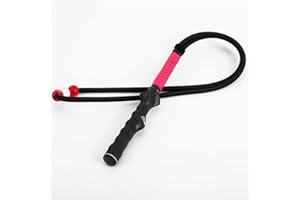 SHININGLOVE Golf Swing Trainer, Golf Swing Trainer Aids Set, Distance Rope Improve Swing Speed Lagging Rhythm, Golf Warm-Up Stick for Strength & Tempo Training Arm Band For Golf Beginner red