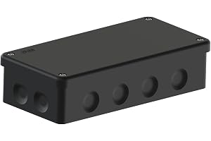 Temolink IP65 kopplingsdosa svart, 1 st vattentät kopplingsdosa utanpå, förbättrad gummitätning, fördelningsbox för fuktiga r