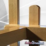 Babys-Dreams Hörnerrodel 120cm mit Rückenlehne & Zugleine Schlitten Holzschlitten Kinderschlitten NEU - 5