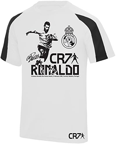 Ronaldo Real Madrid Tribute Sports Tee Kids &amp; Adults Sizes Available (Adult Small 38")
