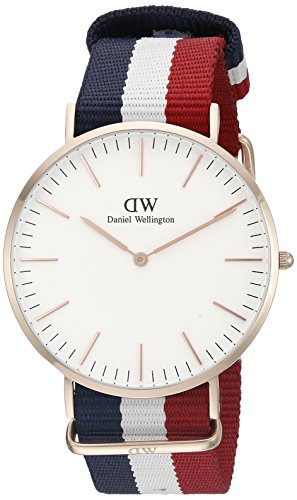 Daniel Wellington Herren-Armbanduhr XL Cambridge Analog Quarz Nylon DW00100003 Daniel Wellington Herren-Armbanduhr XL Cambridge Analog Quarz Nylon DW00100003