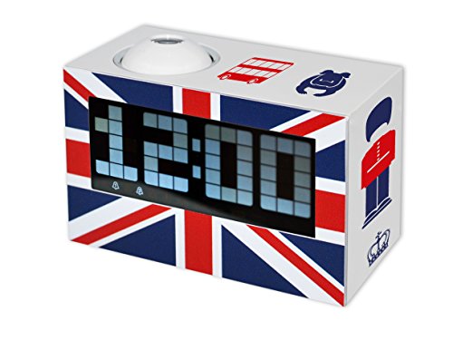 Preisvergleich Produktbild Teknofun 811256 - UK Digitaler Radio-Wecker mit Projektor, weiß