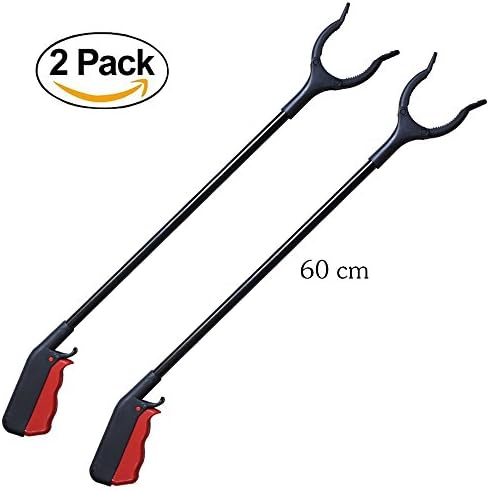 [2-Pack]24" Grabber Reacher | Rotating Gripper | Mobility Aid Reaching Assist Tool | Trash Picker, Litter Pick Up, Garden Nabber, Arm Extension | Ideal for Wheelchair and Disabled Ergonomic Lightweigh