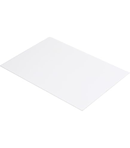 Plaques ABS Blanc 25x15cm - Lot De 6 Feuilles 0.5mm D'Épaisseur - Pour Modélisme Et Bricolage