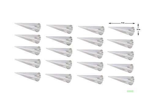 GMMH20 x Cannoli iridescent curl moulds made of stainless steel, baking mould for foam rollers, cream rolls, Trubochki iridescent curls for baking