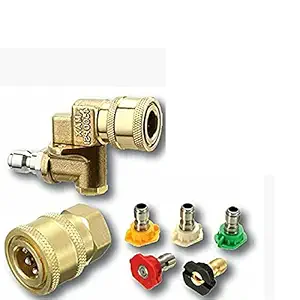 Starq 5pcs Nozzles Set, 90 Degree Nozzle, 1/4 Quick Connector Complete Set