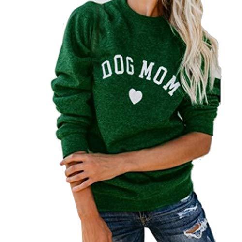 Preisvergleich Produktbild Dasongff Pullover Damen Langarmshirt Sweatershirt Bluse Frauen Drucken Longshirt Rundhals Kapuzenpullover Tuniken Streetwear Oberteil Lange Ärmel Jumper Longpullover