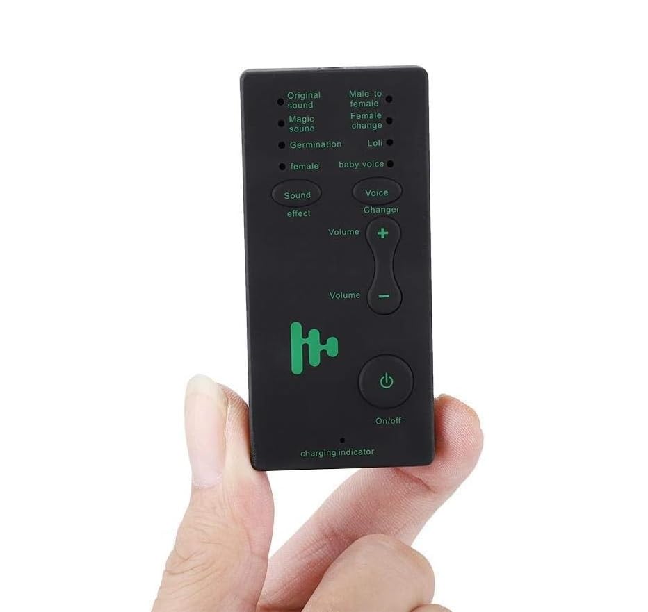 FREDI HD PLUS Phone Voice Changer Multi Voice Changer Amplifier Portable Mini Audio Voice Changer Live Broadcast Sound Card Voice Changer for Indoor Outdoor Usage