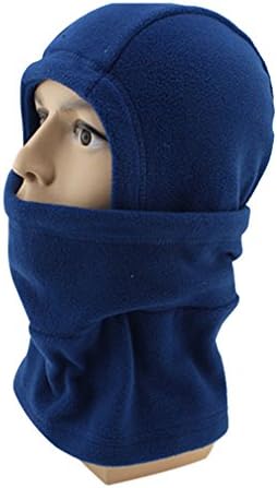Rnow Winter Thermal Outdoor Fleece Balaclava Motorcycle Ski Full Face Windproof Mask Hood Hat Cap Blue
