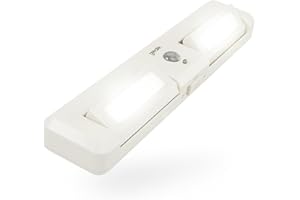greate Lumiere LED sans fil avec Détecteur de Mouvement à Piles - Lampe de placard avec Détecteur & Luminosité Réglable pour Placard, Escalier etc. - Lumiere placard, LED Detecteur Mouvement