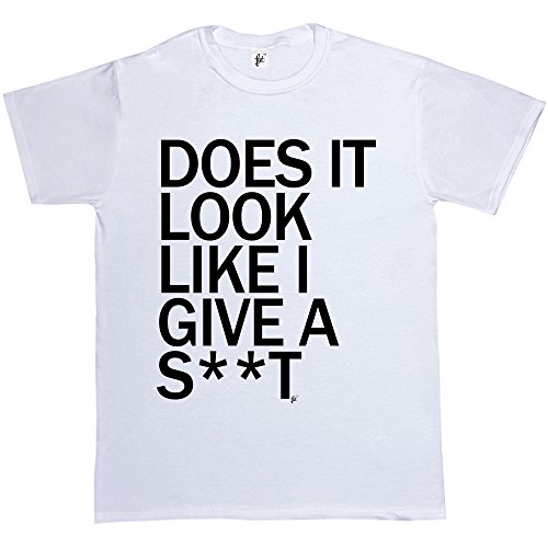 Fancy A Snuggle Does It Look Like I Give A S**T Funny White Mens Cotton Short Sleeve T-Shirt Size