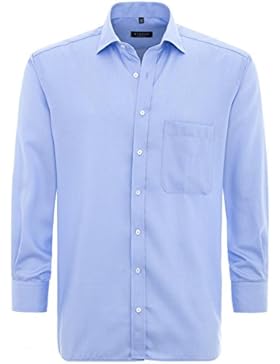 ETERNA Comfort Fit Hemd extra kurzer Arm Struktur mittelblau AL 59