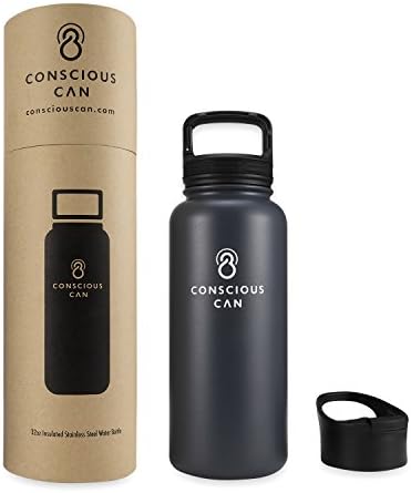 Conscious Can Vacuum Insulation Thermo Water Bottle 1 Litre (Graphite)