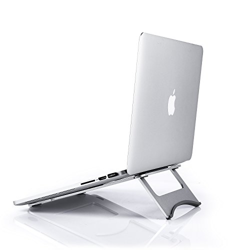 Paragala Universal Aluminium Laptop Ständer Ergonomischer Komfortabler Notebook Halterung Leichtklapp Computer Halter für Laptop Notizbuch iPad Tablet und Mehr (Silber) - 2