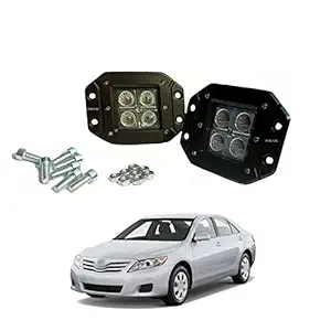 PRIKNIK Led Bar/Fog Light/Work Light Bar Heavy Duty 4 LED 40 Watt White Colour Spot Beam Off Road Driving Lamp 2 Pc Universal Fitting Bikes and Cars-Compatible with Mahindra Thar