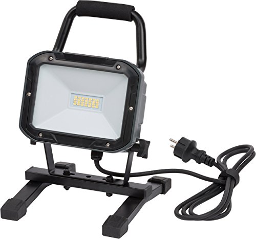 Brennenstuhl mobile SMD-LED-Leuchte / LED Strahler für außen und innen (Außenstrahler IP54, LED Fluter mit 28 super hellen SMD-LEDs) Farbe: schwarz
