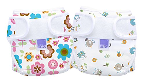 Bambino Mio, Miosoft Nappy Cover, Rosie Posie & Spring, Size 1 (2pack)