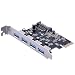 Produktbild M.Way 4 Port inkl. Header USB 3.0 PCI Express (PCIe) Controller | 4 x extern (Ports) | 15 pin SATA-Stromanschluss | Schnittstellenkarte USB 3.0 Super Speed | USB Hub intern