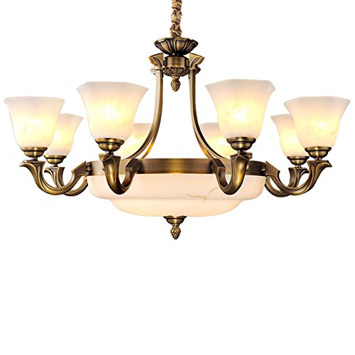 Preisvergleich Produktbild XW-Couchtisch volle Kupfer Kronleuchter Restaurant kreative Beleuchtung Atmosphäre Villa Esszimmer Lampen-Puro Hotel in Kupfer 8 testa