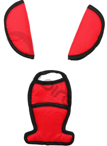BELTS PADS SHOULDER STRAP AND CROTCH COVER fits MAXI COSI Cabriofix Cabrio car seat (RED)