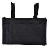 Sacoche latérale pour Fauteuil Roulant, Sacoche pour Fauteuil Roulant pour Vos appareils de mobilité Convient à la Plupart des Scooters Fauteuils roulants manuels ou électriques(Noir)