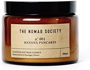 The Nomad Board Banana Pancakes Scented Candle, Amber Maple Syrup, Banana, Pecan Nuts Candle 500ml
