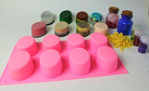 Unitedcovers Seifenform mit 8 Hohlräumen für perfekt geformte ovale Seifen – Silikonform rosa – Versand aus Deutschland - 2