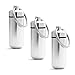 Produktbild 3er SET Mini-Kapsel / Pillendose wasserdicht zur Aufbewahrung von Kleinteilen, Aufbewahrungsbox / Pillenbox als Schlüsselanhänger mit Schraubverschluss (Gummidichtung), Höhe: 45mm, Material: Aluminium, in verschiedenen Farben - Marke Ganzoo (Silber)