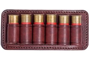 VlaMiTex J10 Cartuchera Cuero Genuino marrón Calibre 12