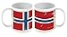 Produktbild Kaffe Tasse Welt Reise Norwegen Keramik bedruckt