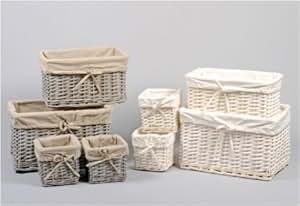 Set 4 Körbe weiss: Amazon.de: Garten