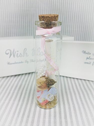 Baby Girl Shabby Chic Wish Bottle / Message in a Bottle - Medium