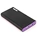 Price comparison product image EasyAcc 10000mAh Brilliant Ultra Slim Dual USB (2.1A / 1.5A Output) Portable Power Bank External Battery Charger for iPhone iPad Samsung Galaxy Huawei Smartphone Tablets Pc Bluetooth Speaker - Black and Purple