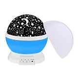 Esonstyle New Generation 360 Grad Romantische Stimmung Stern-Nachtlicht -Lampen-Raum Rotierende Nachttischlampe für Baby-Kinderzimmer Schlafzimmer Kinderzimmer Kinderzimmer - 2