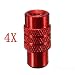 Produktbild mark8shop 4 rot Motorrad Fahrrad MTB Ventilkappen Aluminium Staub Cover