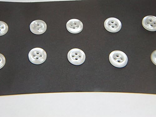 Pinsnneedles 10 X 11mm 4 Hole White Shirt Button