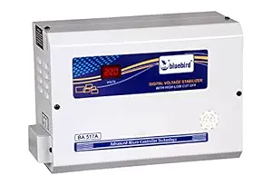 Bluebird 5 KVA Digital Voltage Stabilizer with HLC (170-270V),Aluminium Wound for All 2 Ton AC