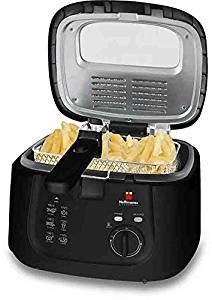 WTC praktische Mini-Fritteuse Friteuse Fryer 2,5 L Single Fritteuse (Schwarz)