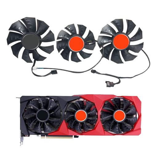 Jzwefdo 75MM 85MM Video Card Cooling Fan for Colorful GeForce RTX3060/3060Ti/3070/3080/3080Ti/3090 GPU Card Cooler Fan (Fan-ABC)