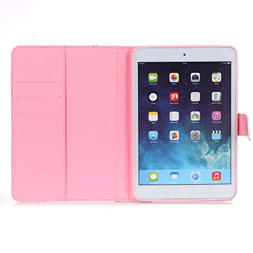 iPad Mini 3 Hülle, Deenor PU Leder Abdeckung Stand Flip Schutzhülle Hülle für Apple iPad Mini 1/2/3 Generation. (Peach blossom) - 8