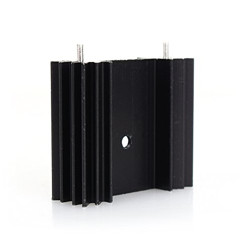 Negro Radiador de Aluminio en Tama  o Peque  o Negro M  dulo de Radiador de Aluminio para el Paquete Diodos TO-220 Transistores Resistencias no Inductivas LM78xx LM317 LM337 Regulador IC  etc Dispositivos Semiconductores de Transistores de Potencia Peque  a 1 34   L  x 1 18   W  x 0 47   H  1pc   34 mm  L  x 30mm  W  x 12mm  H 