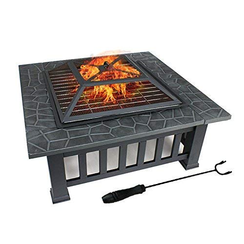 FOBUY Outdoor Metall Feuerstelle Hinterhof Terrasse Garten Platz Herd