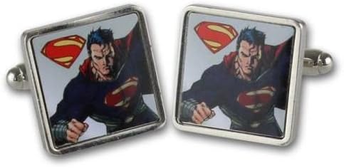 Superman Man Of Steel Flying Pose Cufflinks