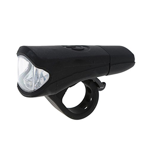 Fahrrad vorderes Licht - TOOGOO(R) Fahrrad Vorderes Licht Scheinwerfer Wasserdichte Montage USB 8.5 * 4 cm Schwarz