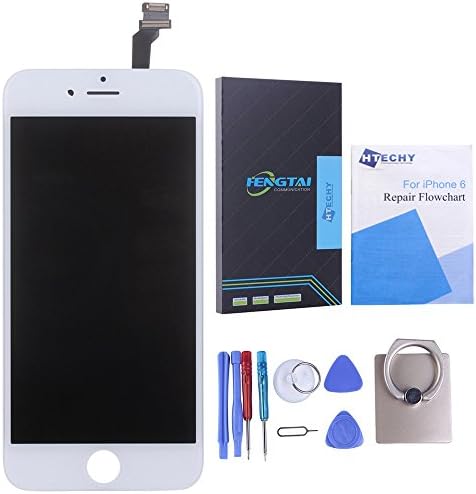 iPhone 6 LCD  White LCD Display Touch Screen Digitizer Assembly Replacement Part for iPhone 6 (4.7") White with Screen Protector