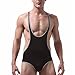 Produktbild LCLrute Qualitäts Herren Unterhemd Unterwäsche Sexy Tank Tops Body Nachtwäsche Overalls Shorts (Schwarz, M)