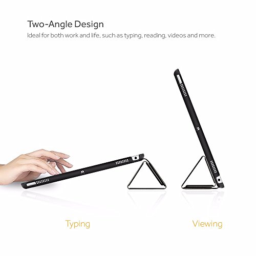 iPad Pro 10.5 Hülle, EasyAcc Ultra Dünn iPad Pro 10.5 Smart Cover mit Auto Sleep / Wake Up Funktion und Standfunktion – Hochwertiges PU Leder Hülle (Schwarz, Kunstleder, Ultra Dünn) - 5